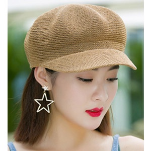 Mũ cói đi biển - Beret Poly - mũ nồi phong cách quý tộc Anh