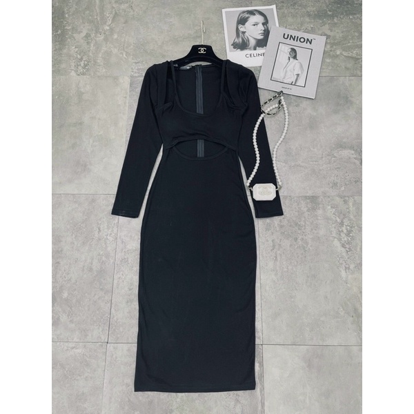 Váy body chất zip