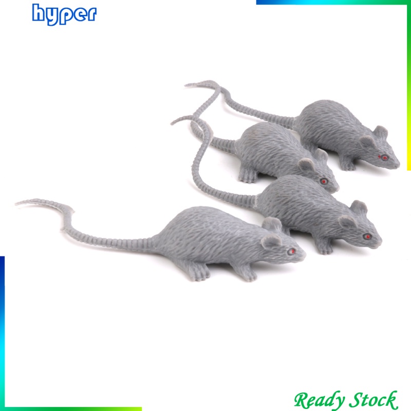 [hyper*] 12pcs Plastic White Grey Black Rats Mouse Model for Halloween Party Joke Toy