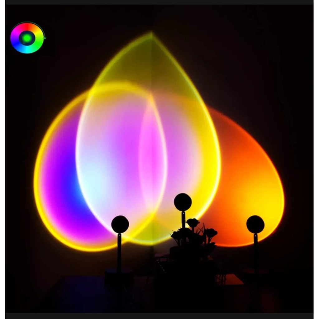 Đèn hoàng hôn , đèn led trang trí,có bộ điều khiển chuyển đổi 16 màu sắc khác nhau, chụp ảnh quay video 𝐓𝐈𝐊𝐓𝐎𝐊
