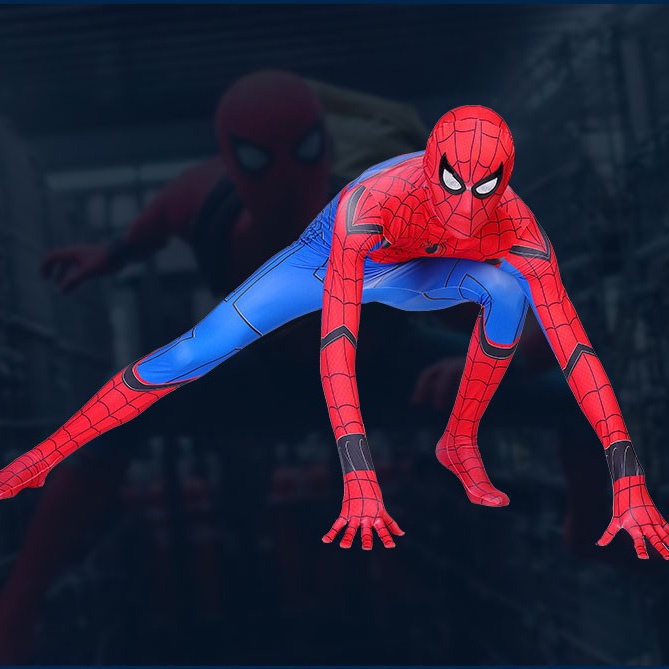 SUGE Người nhện Cosplay Trang Phục Trẻ Em Cậu Bé Siêu Anh Hùng Phù Hợp Với Trẻ Em Bodysuit Trẻ Em Halloween Trang Phục Jumpsuit