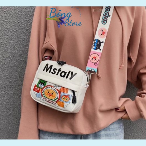 Túi Đeo Chéo BÔNGSTORE chất liệu da PU mềm mại, Phong Cách Hàn Quốc Trẻ Trung Xinh Xắn