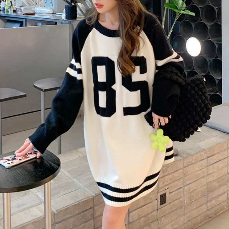 IELGY Áo sweater Dệt Kim In Chữ IELGY Thời Trang Cho Nữ