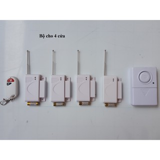 Chuông báo khách chống trộm gắn cửa có điều khiển từ xa cho 4 cửa