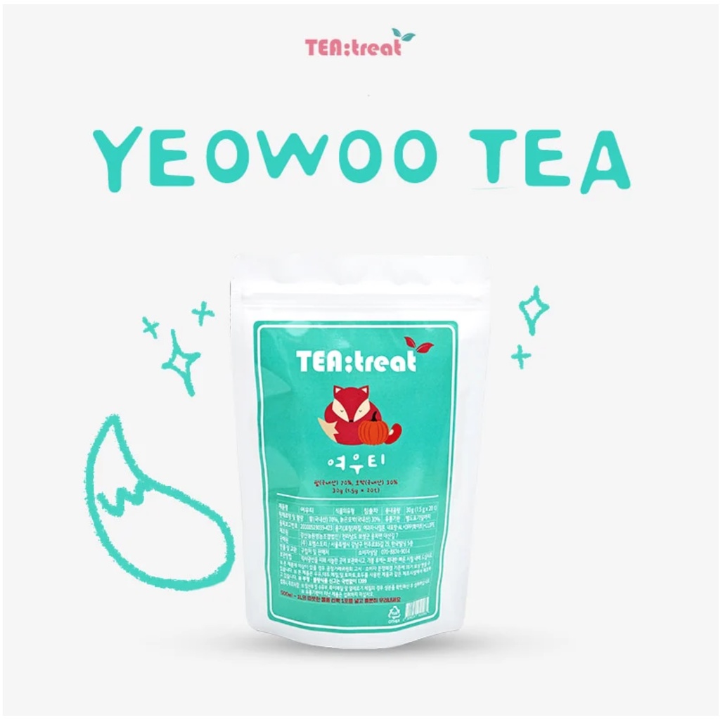 Trà Túi Lọc Đậu Đỏ Bí Ngô BY4M TeaTreat Yeowoo Tea (Bịch 20 túi) GomiMall