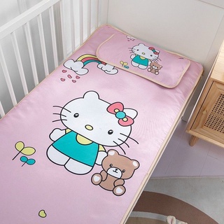 chiếu lụa kèm gối bông cho bé