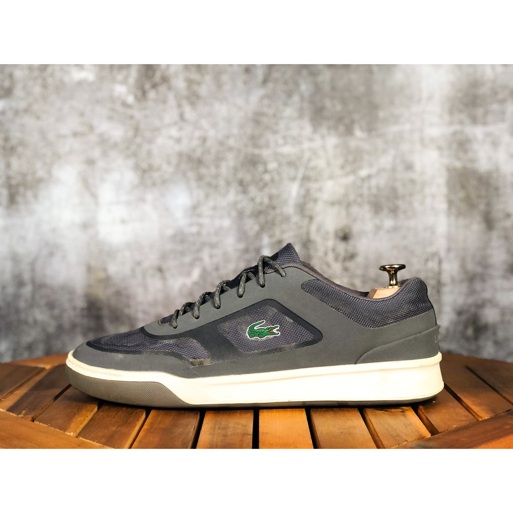 (Size 43) Giày thể thao chính hãng 2hand LACOSTE EXPLORATEUR DARK GREY ` < *