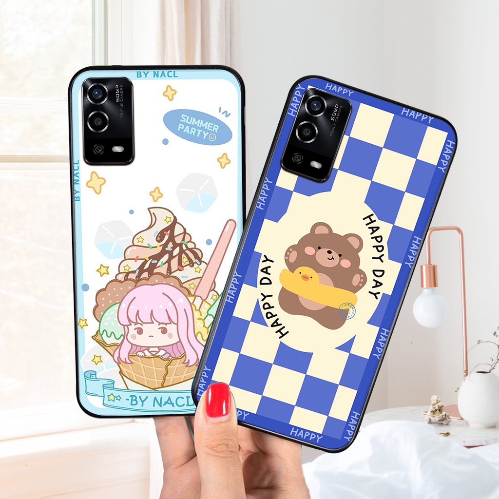 Ốp lưng Oppo A55 in hình 3D gấu mới nhất - sang - chảnh - ĐẸP- BỀN