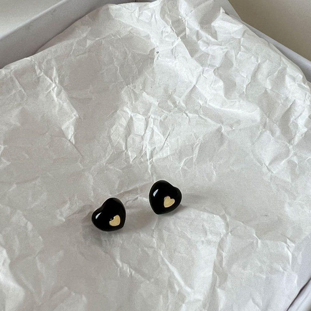 Khuyên Tai Kim Loại Hình Trái Tim VANES1