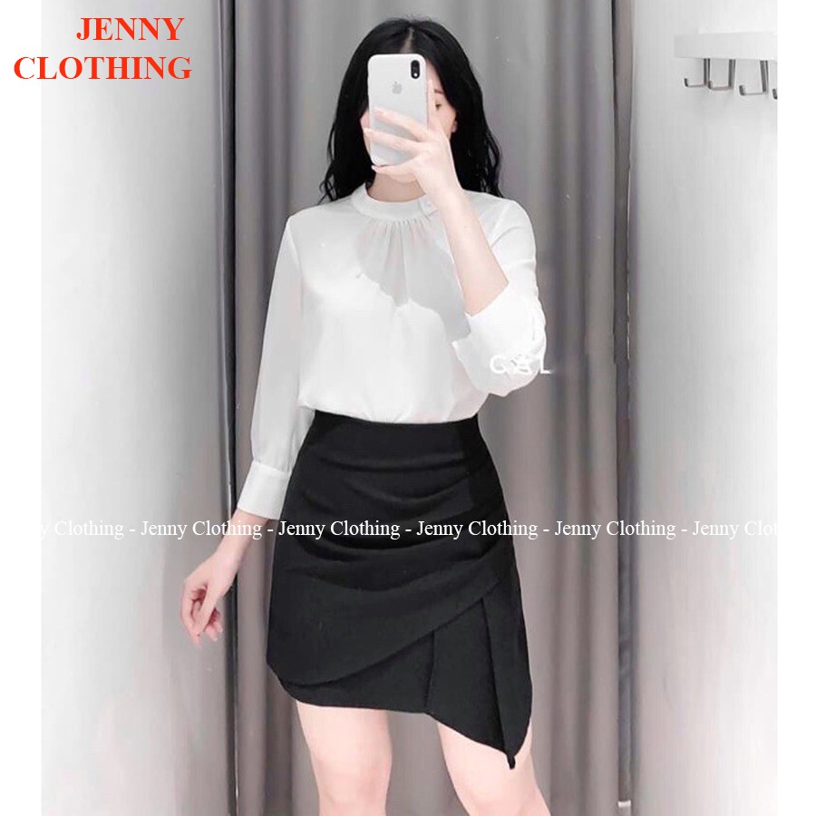 Chân váy a cách điệu bên hông cạp cao khoá sườn chất vải tuyết mưa màu đen nâu mặc đi học làm công sở đi chơi đều xinh | BigBuy360 - bigbuy360.vn