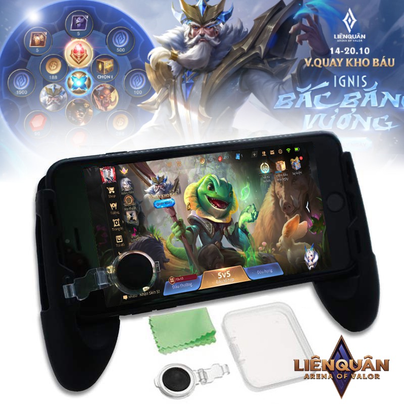 Tay cầm gamepad chơi Liên Quân 2019, tặng kèm 2 nút di chuyển | BigBuy360 - bigbuy360.vn