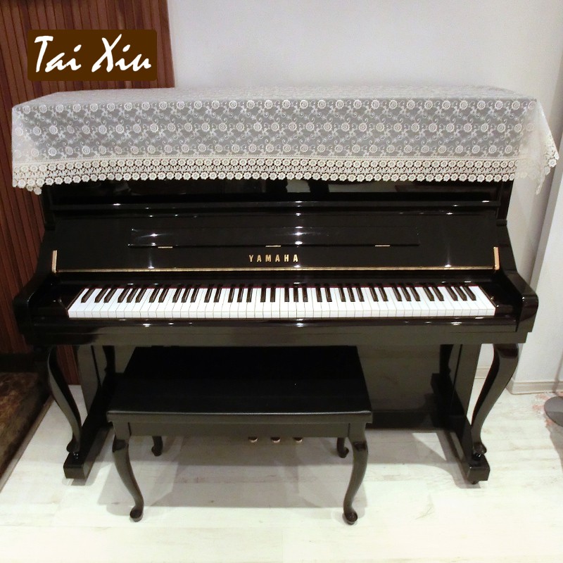 Khăn Trùm Đàn Piano Chống Bụi Phối Ren Thêu Họa Tiết Xinh Xắn