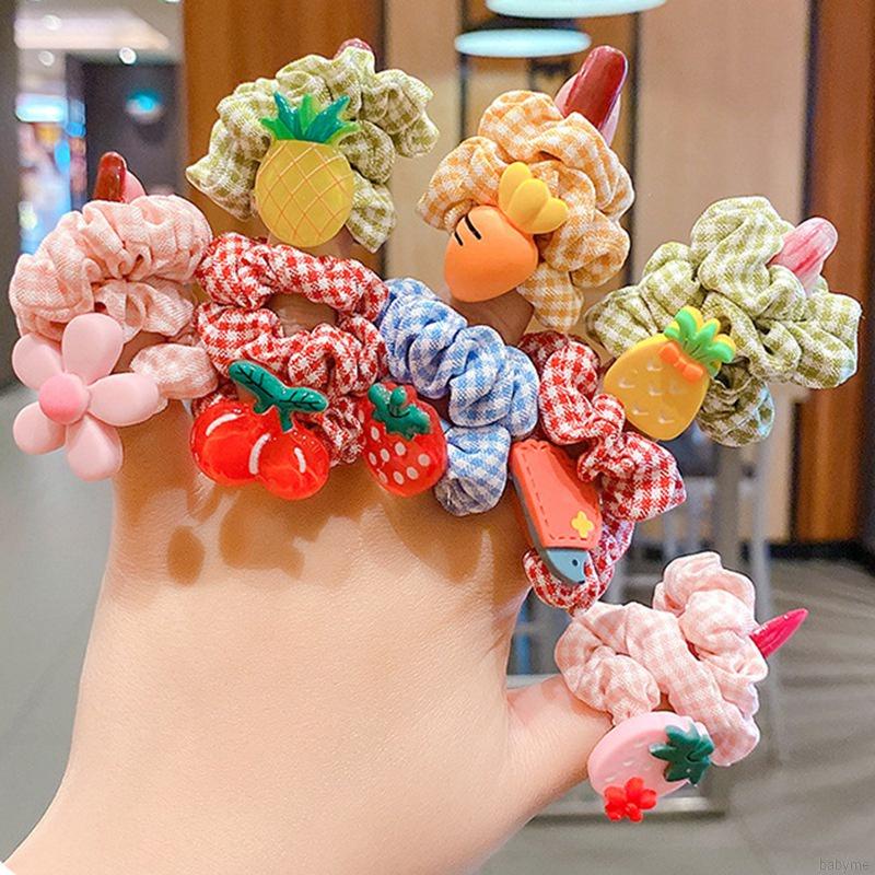 Set 10 Dây Cột Tóc Cỡ Lớn Dễ Thương Cho Bé Gái
