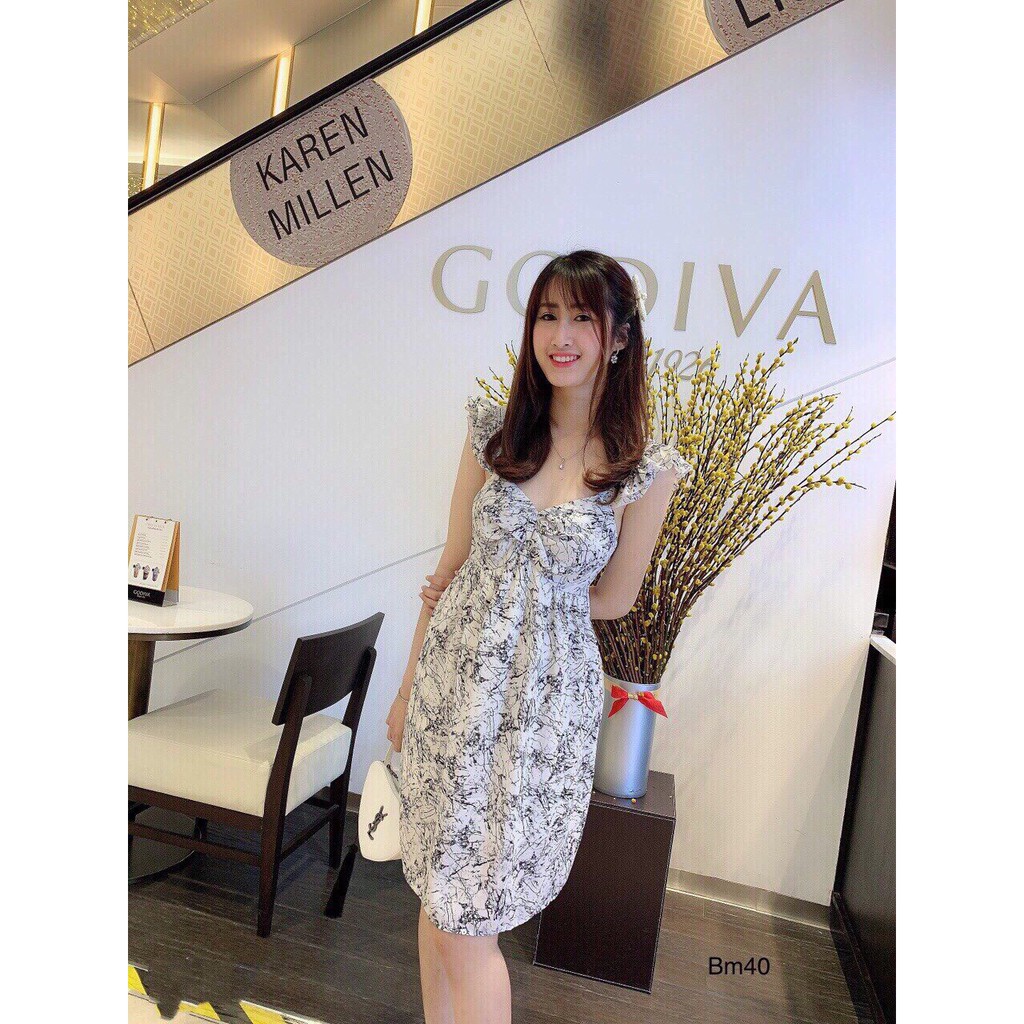 [ Bao Đổi Trả ] Đầm dáng xòe hoa dự tiệc 3 màu - Đầm công sở thoải mái [ Có ảnh thật]