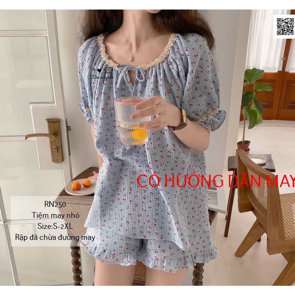 RN250_Rập giấy may bộ đồ ngắn tay raglan