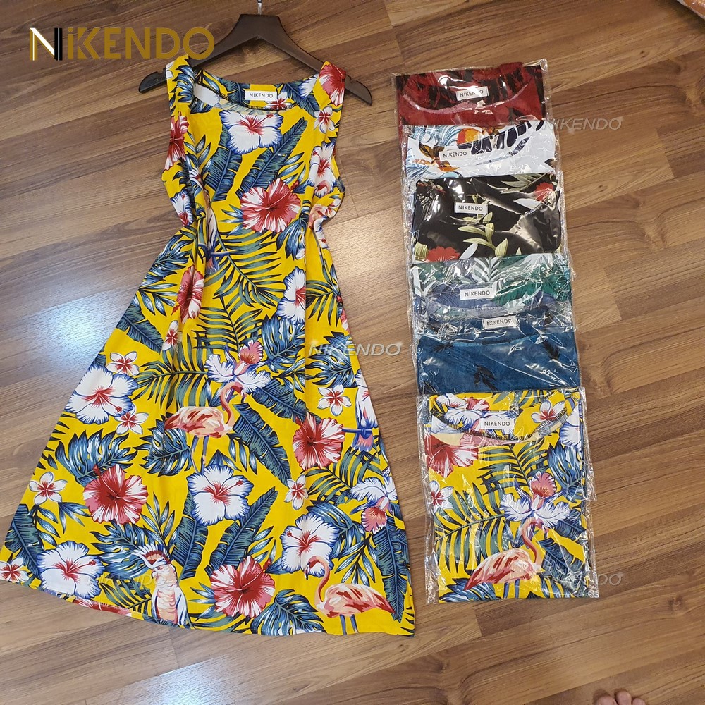 Đầm Suông Dài Vải Lanh Lụa( Tole) , Váy Chữ A Dài Sát Nách  Nhiều Họa Tiết Nikendo ( Video tự quay) VL2 | BigBuy360 - bigbuy360.vn