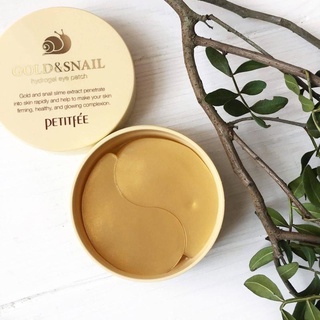 Mặt nạ mắt petitfee gold & snail hydrogel - hủ 60 miếng