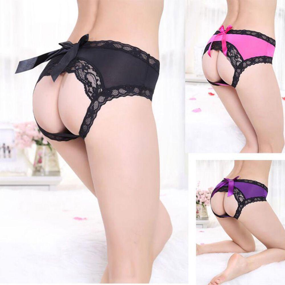 OCEANMAP Quần Lót Lưới Đính Nơ Gợi Cảm Thoải Mái Thời Trang Cho Nữ