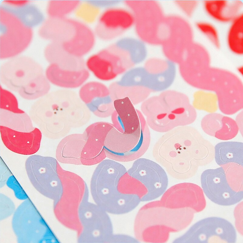 Set 12 tấm sticker dán trang trí màu cầu vồng