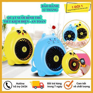 Quạt Sưởi Mini 2 Chiều Hình Thú đáng yêu