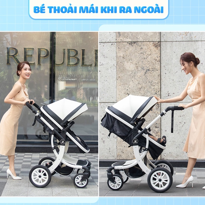 Xe đẩy nôi cho bé cao cấp Chilux S1.9 hàng chính hãng bảo hành 36 tháng