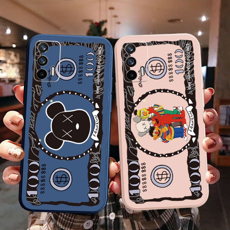 Ốp Điện Thoại Cạnh Vuông In Hình Tiền Đô La Cho OPPO A16 A94 A53 A15 A12 AX7 A52 A72 A92 A74 A54 5G