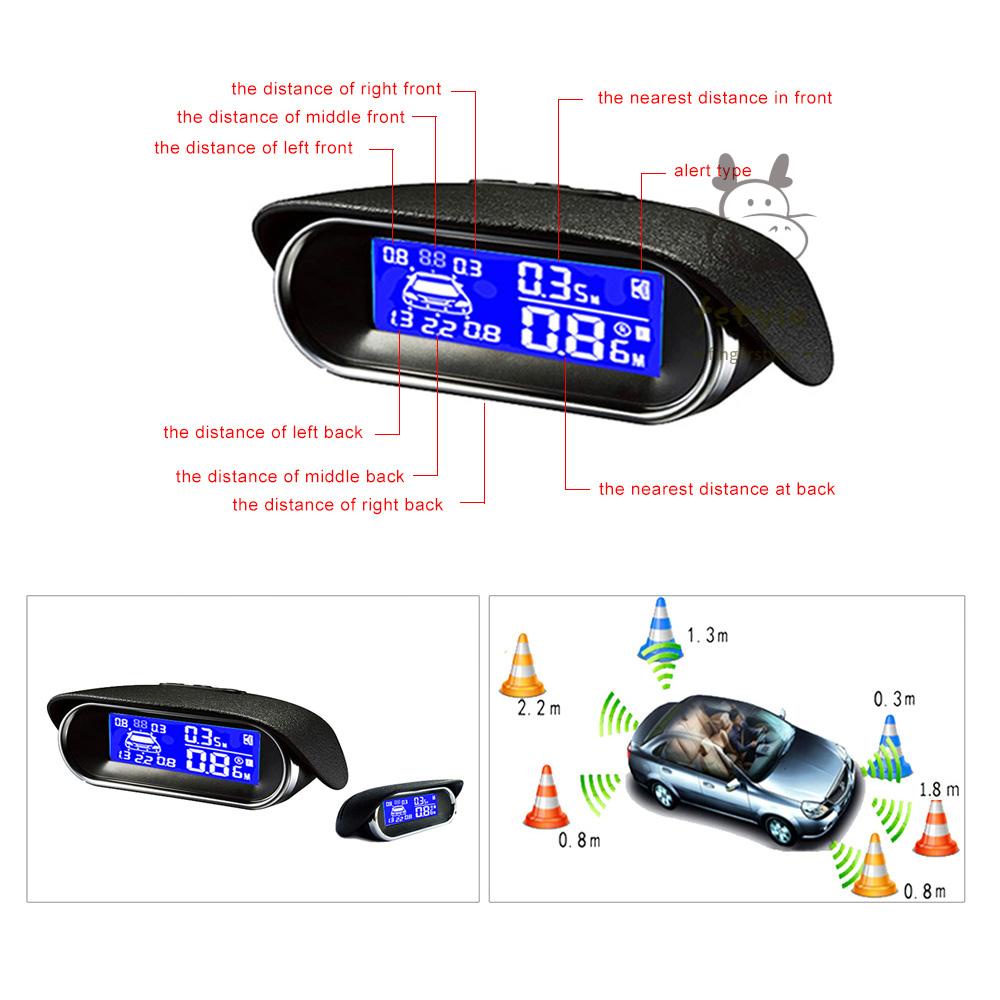 Radar Cảm Biến Đậu Xe 8 Chiều Màn Hình Lcd | BigBuy360 - bigbuy360.vn