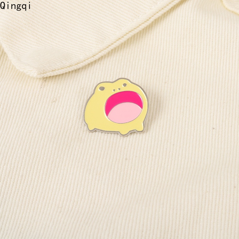 Huy hiệu cài áo Miss Zoe hình chú ếch mở miệng dễ thương bằng hợp kim tráng men làm quà tặng sưu tầm cho bạn bè