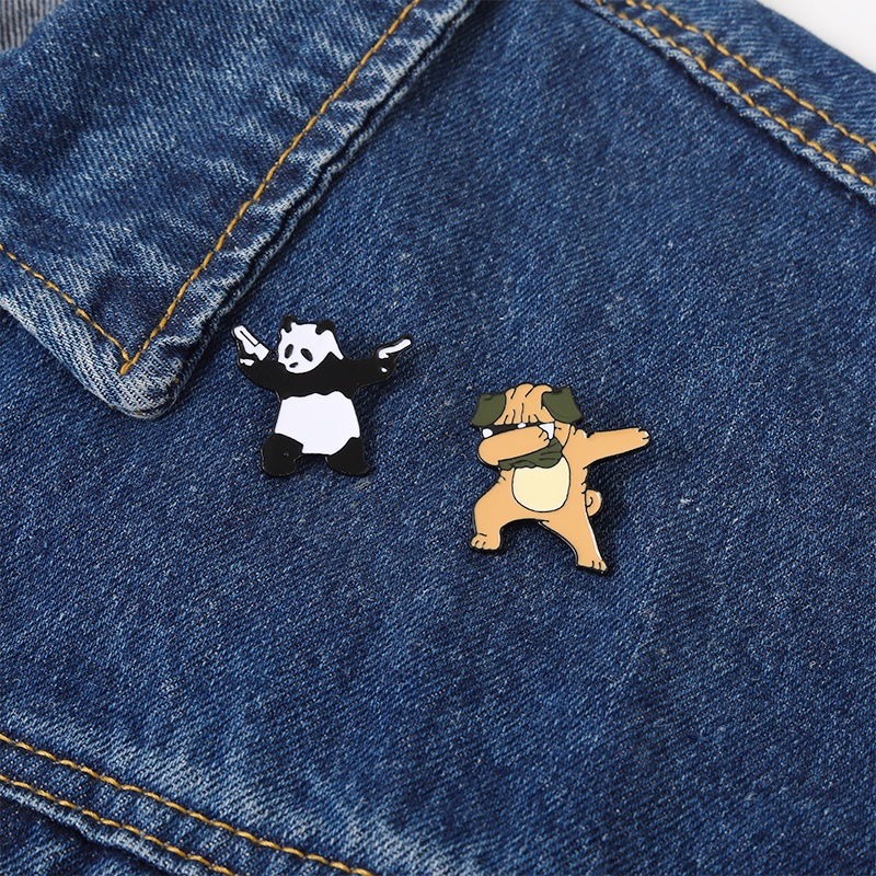 Ghim Cài Áo Hình Gấu Trúc Hoạt Hình Dễ Thương