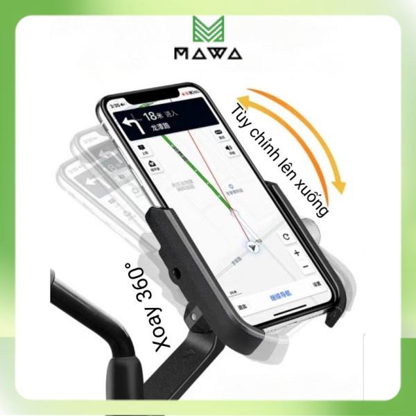 Giá đỡ kẹp điện thoại cho xe mô tô - xe máy A1000 hộp kim nhôm chống xốc, chống rung