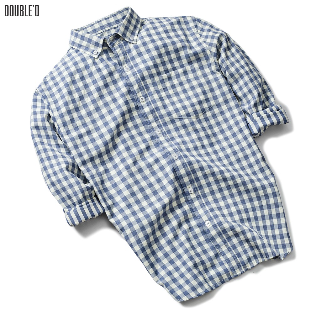 Áo sơ mi nam Double'D họa tiết kẻ caro vuông SP2XD | BigBuy360 - bigbuy360.vn
