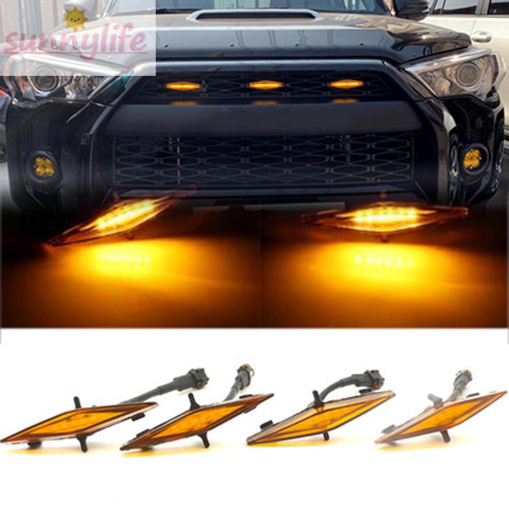 Set 4 Đèn Led Ánh Sáng Hổ Phách Cho Toyota 4runner Trd Pro Lưới Tản Nhiệt 2014-2019