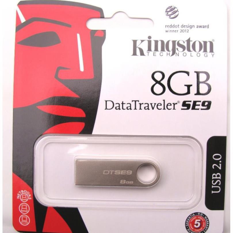 USB KINGSTON DATATRAVELER SE9 8GB -Thiết kế đơn giản, gọn nhẹ USB Kingston DataTraveler SE9 được thiết kế khôn