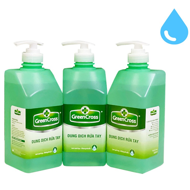 Rửa Tay Khô 🌈HÀNG CHÍNH HÃNG🌈 Nước rửa tay khô GREEN CROSS - chai có vòi nhấn 500ML | Greencross