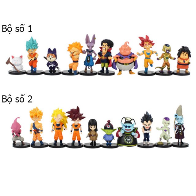 Mô Hình Dragon Ball - 7 Viên Ngọc Rồng - 20 Nhân Vật Trong Anime Dragon Ball Super Cao 5-7cm