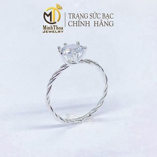 Nhẫn bạc❤️Nhẫn nữ❤️Nhẫn đá nhô [Cam kết bạc chuẩn, giá xưởng, bảo hành trọn đời]