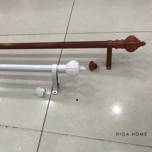 Bộ Thanh Treo Rèm - Đầy Đủ Phụ Kiện - Thanh Treo Rèm Chắc Chắn Chịu Lực Tốt Độ Bền Cao-DIGA HOME