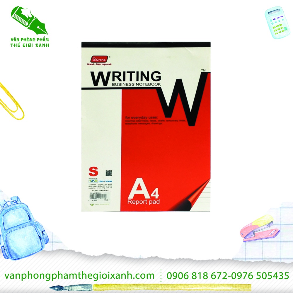 VỞ XÉ GRAND A4 12 TỜ