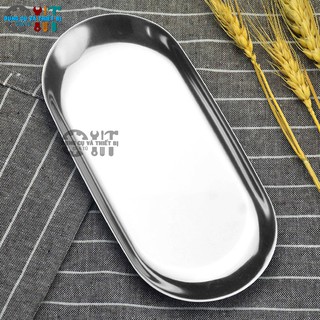 KHAY ĐĨA HÌNH BẦU DỤC INOX CAO CẤP