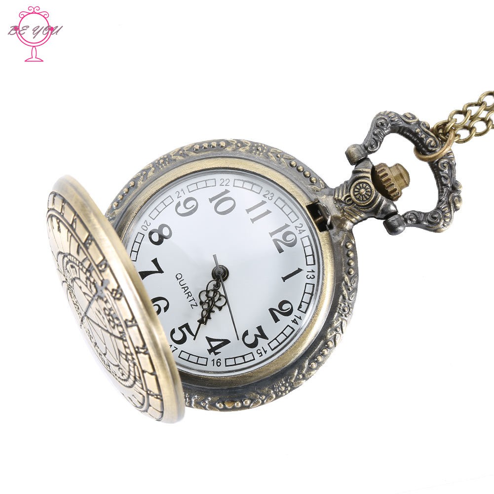 Đồng hồ quả quýt chạm khắc số la mã phong cách retro | BigBuy360 - bigbuy360.vn