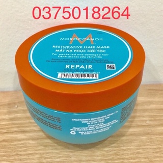 🌼Chính hãng 🌺 Hấp dầu (mặt nạ) phục hồi tóc Moroccanoil Repair Mask 250ml ( viền vàng) ( New 2021 )
