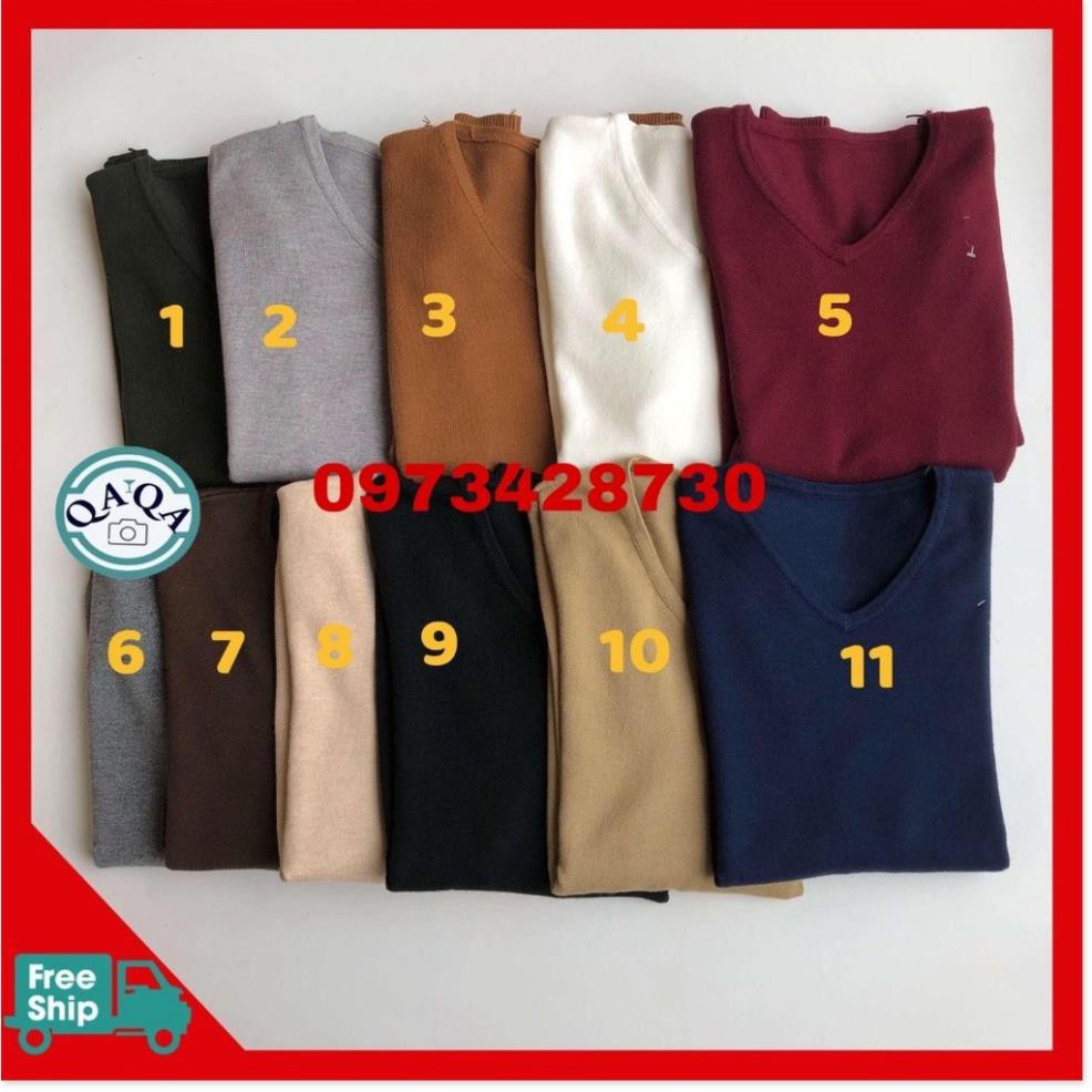 Xả Tết 2021 - Áo len nam cổ tim màu đen, chất len mềm mịn, dáng áo ôm,phong cách Hàn Quốc - sẵn hàng trong kho .Z11 :