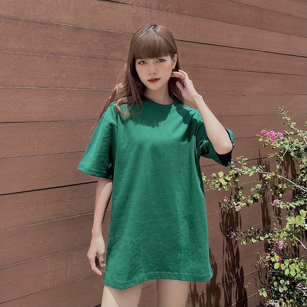 Áo Phông Tay Lỡ Nam Nữ Trơn Form Rộng Oversize 12 Màu Ulzzang Unisex Bom House