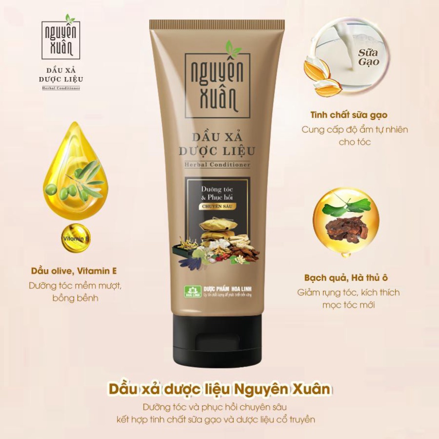 ✔️CHÍNH HÃNG✔️ Bộ sản phẩm Dầu gội 200ml và Dầu xả 180ml Nguyên Xuân dưỡng tóc chuyên sâu
