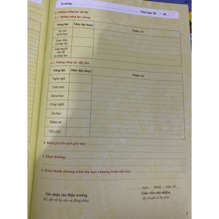 Học Bạ Tiểu Học Thông Tư 27/2020 ( 29,6x20,5Cm)