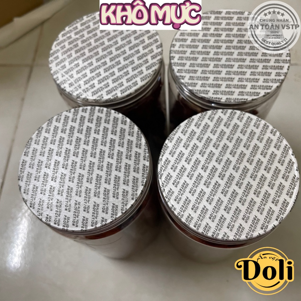 Khô Mực Cán Tẩm Gia Vị Cay 200g - Mực Khô Cán Tẩm Gia Vị Chuẩn Chất Lượng An Toàn Vệ Sinh - DOLI