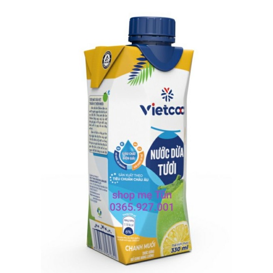 Nước dừa tươi chanh muối vietcoco 330ml
