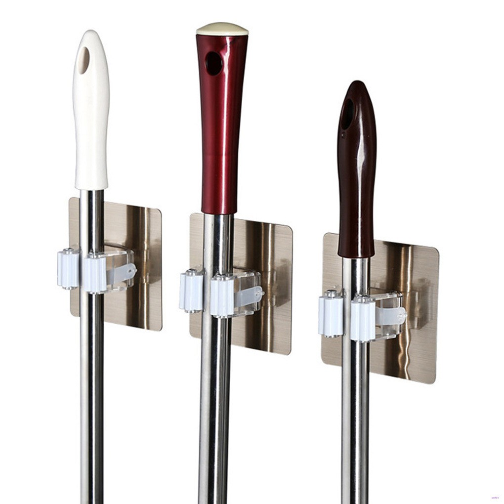 Giá treo chổi &amp; cây lau nhà gắn tường tiện lợi
