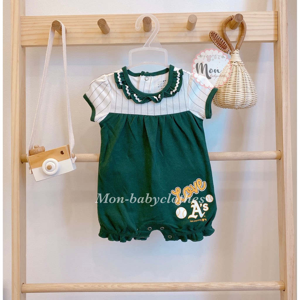Bộ đùi liền người bóng chày XANH RÊU [3-5lkg]