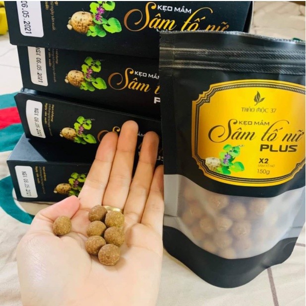 Kẹo Mầm Sâm Tố Nữ Plus X2 Thảo Mộc 37 Chính Hãng Date 2025 + Thẻ Bảo Hành